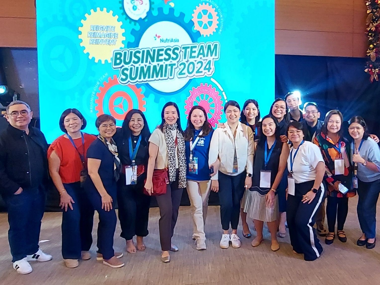 Large group photo at a NutriAsia Business Team Summit 2024 event