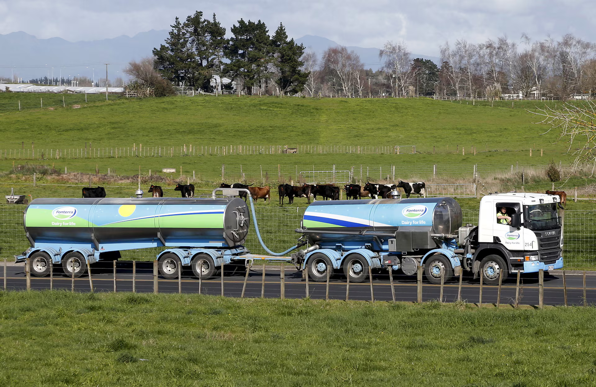 Fonterra "Dairy for Life" logo displayed on a building exterior wall